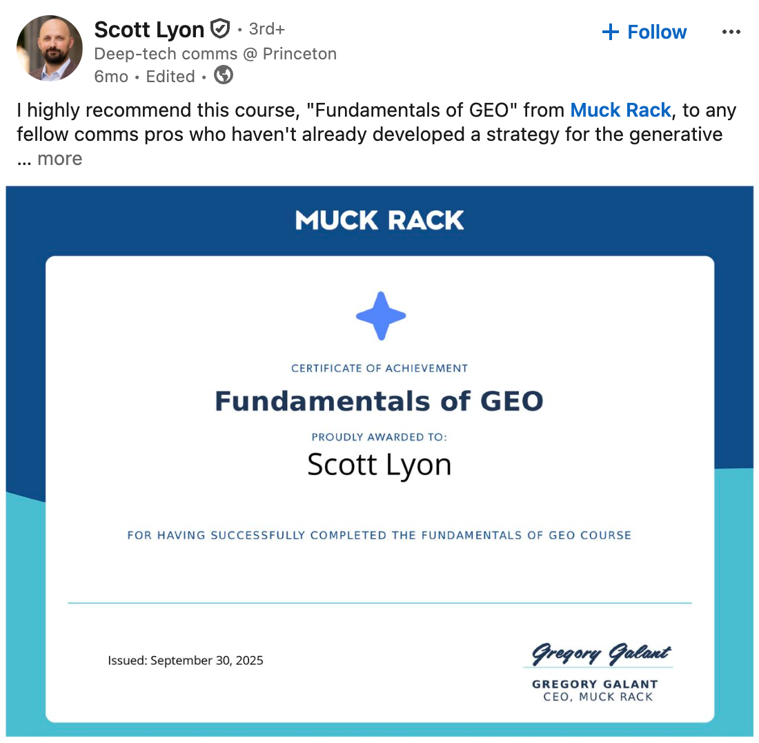 LinkedIn certification